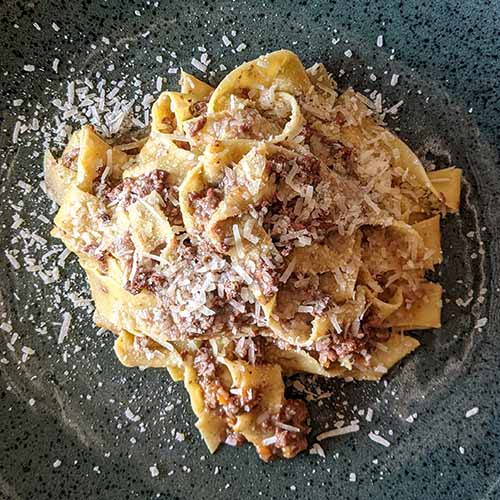 papparadelle al ragù di capriolo